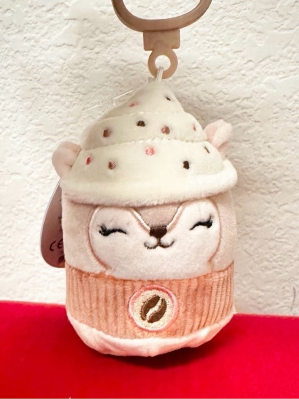 Squishmallow REZA the LATTE SQUIRREL 3.5 Inch Clip Plush